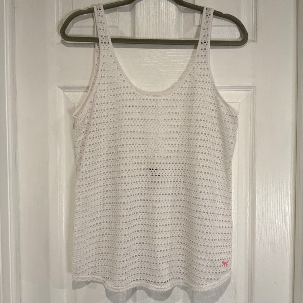Victoria's Secret White Eyelet Tank Top